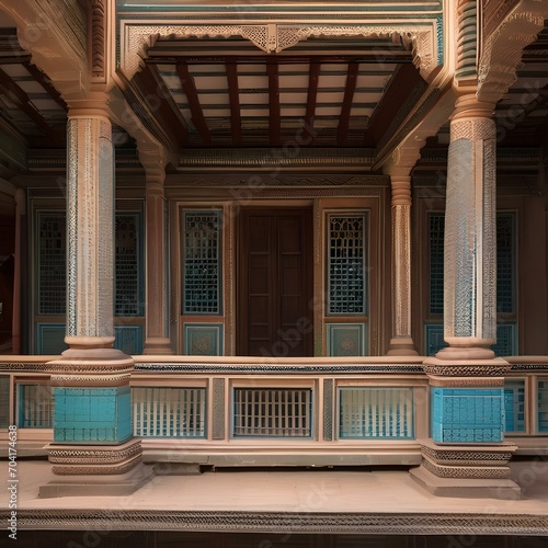 A traditional Indian haveli with ornate balconies and courtyards2 photo