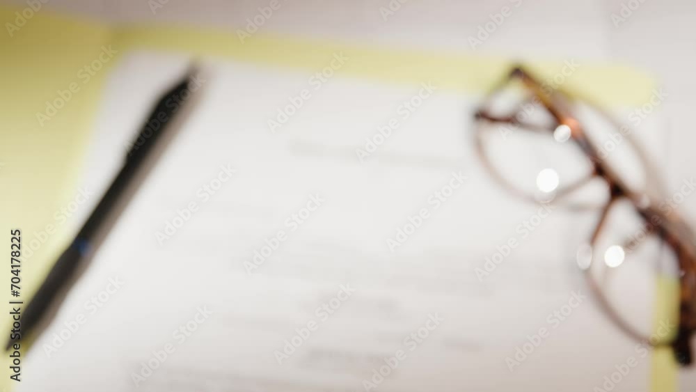 Will and Testament blank document form with glasses and a pen Will and Testament blank document form with glasses and a pen