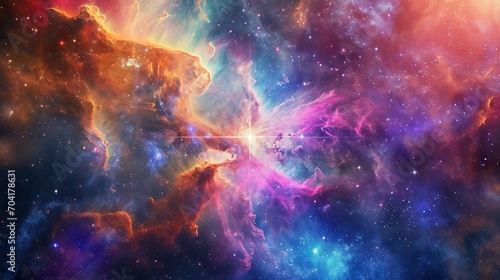background with stars and nebula photo