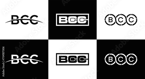 BCC logo. B C C design. White BCC letter. BCC, B C C letter logo design. Initial letter BCC letter logo set, linked circle uppercase monogram logo. B C C letter logo vector design.