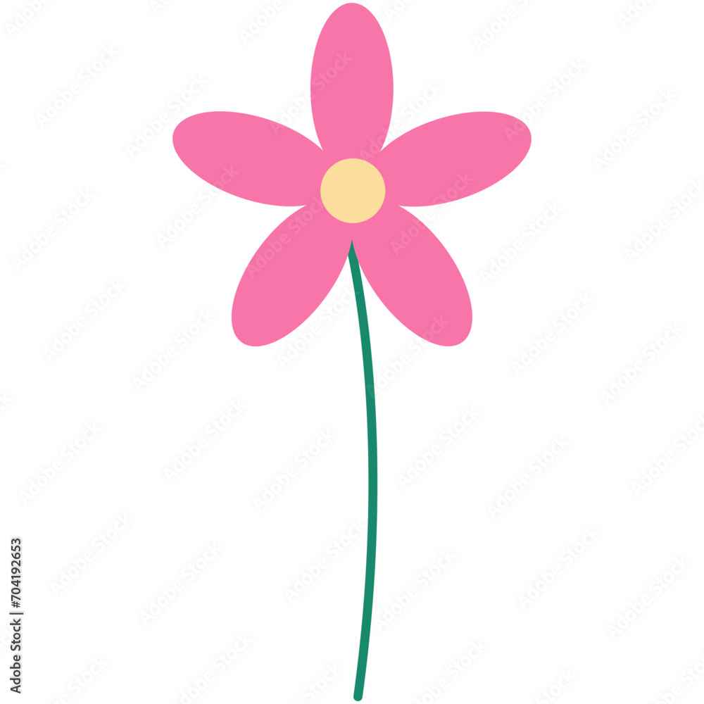 Obraz premium Floral vector illustration. Colorful flat vector illustration with floral theme.