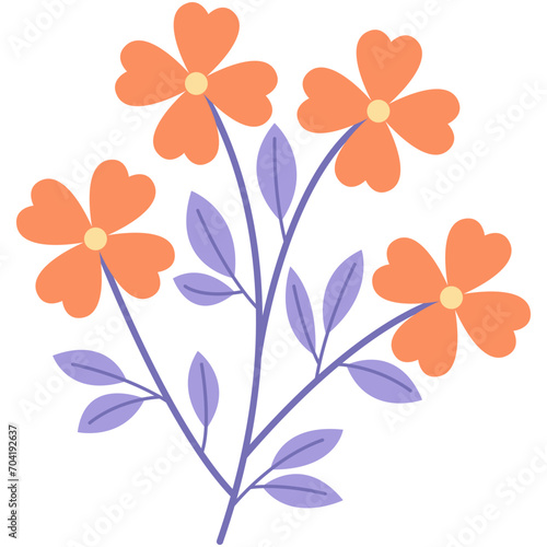 Floral vector illustration. Colorful flat vector illustration with floral theme.