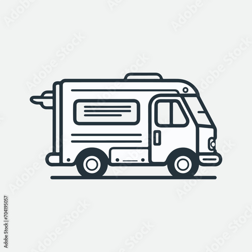 Food truck sellers. Foodtruck vendors takeaway meal street festival, icecream bus burger popcorn pizza coffee store car splendid vector illustration of truck food