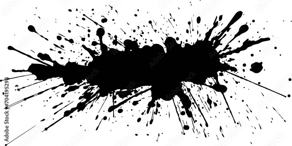 Naklejka premium Ink brush splatter effect