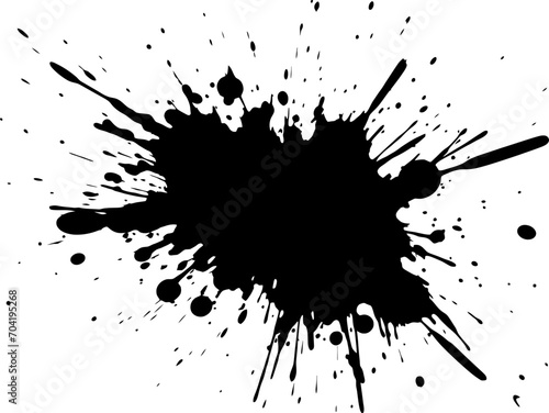 Ink brush splatter effect