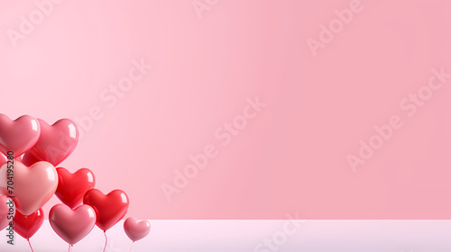 Wallpaper Mural Valentine's Day hearts, Valentine's Day background, wedding background, blank copy space Torontodigital.ca