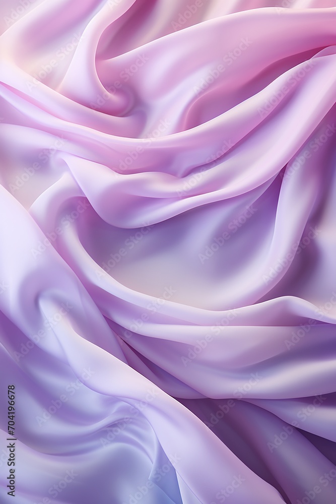 Obraz premium Gradient pink silk fabric with gentle waves