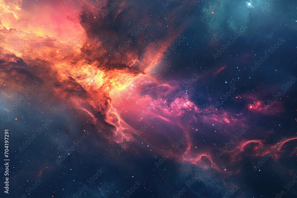 Stunning and colorful galaxy backdrop for your design