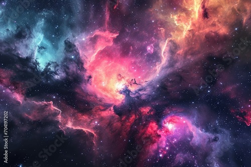 Fantastic and colorful galaxy setting for your design