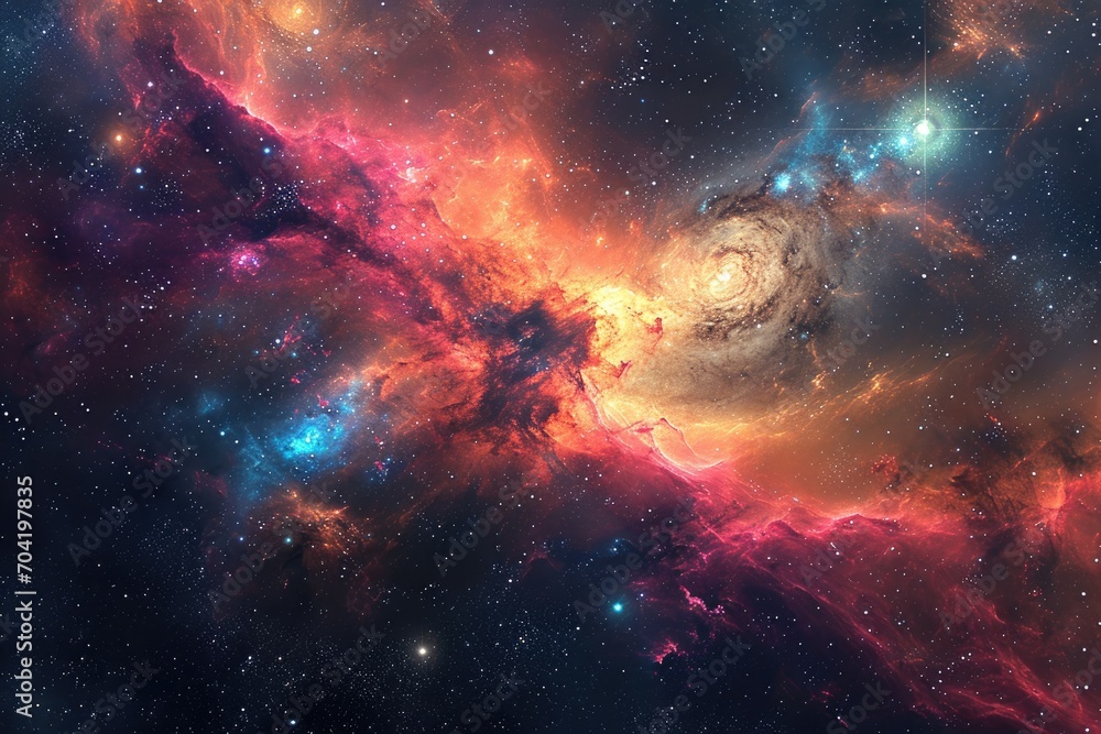 Dazzling galaxy setting for your design inspiration