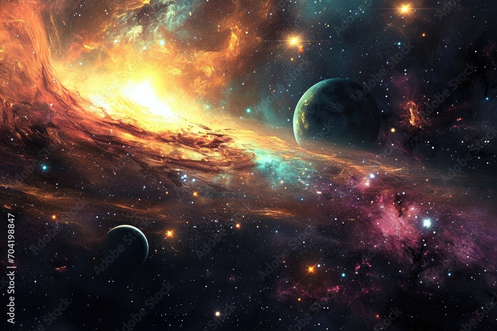 Dynamic galaxy background for your design exploration