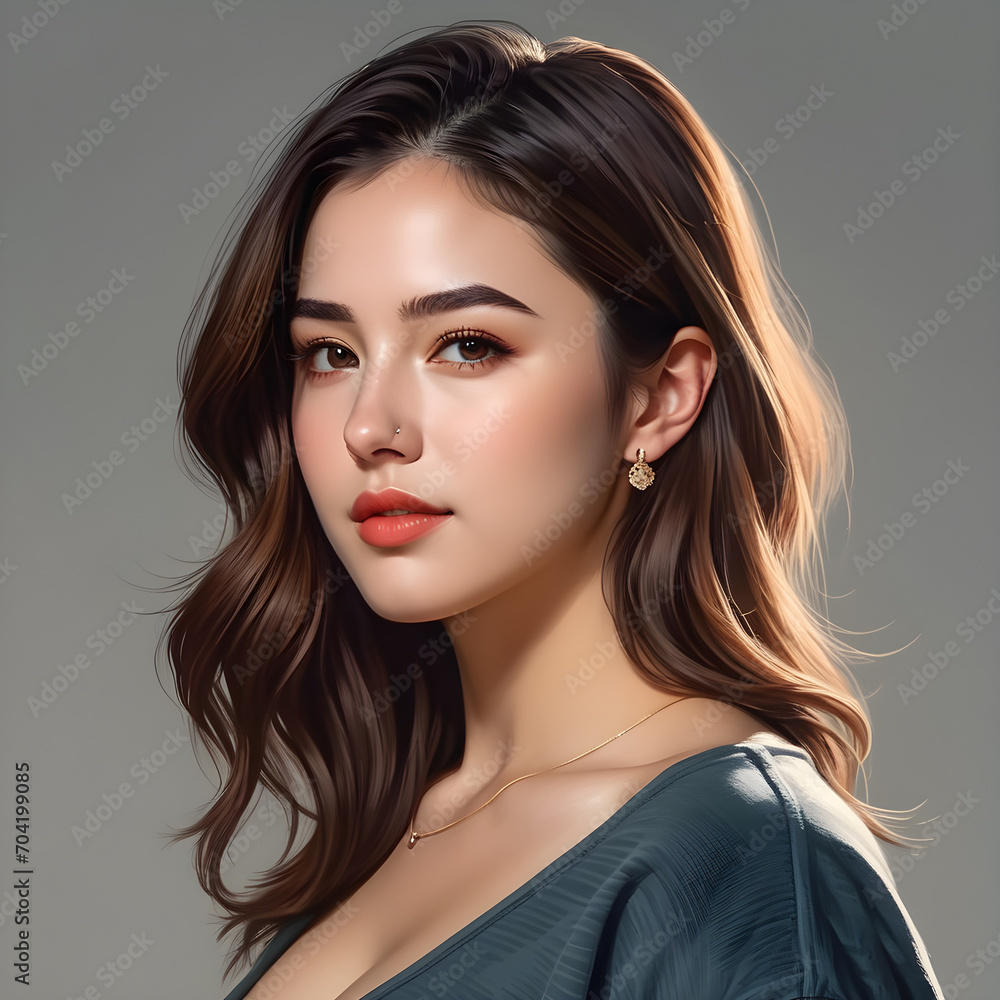 Fototapeta premium 15-fps-full-body-image-from-behind-the-subject-random-poses-of-young-woman