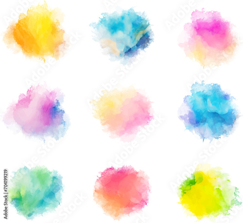 watercolor vector stain set: background for titles and logos