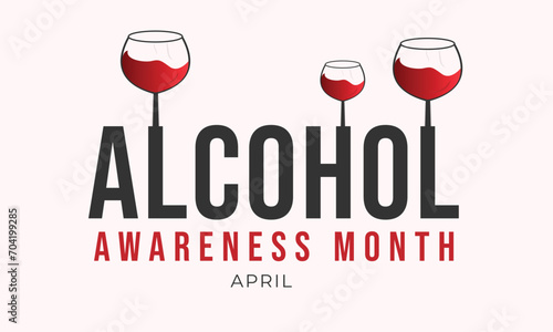 Alcohol awareness month. background, banner, card, poster, template. Vector illustration.