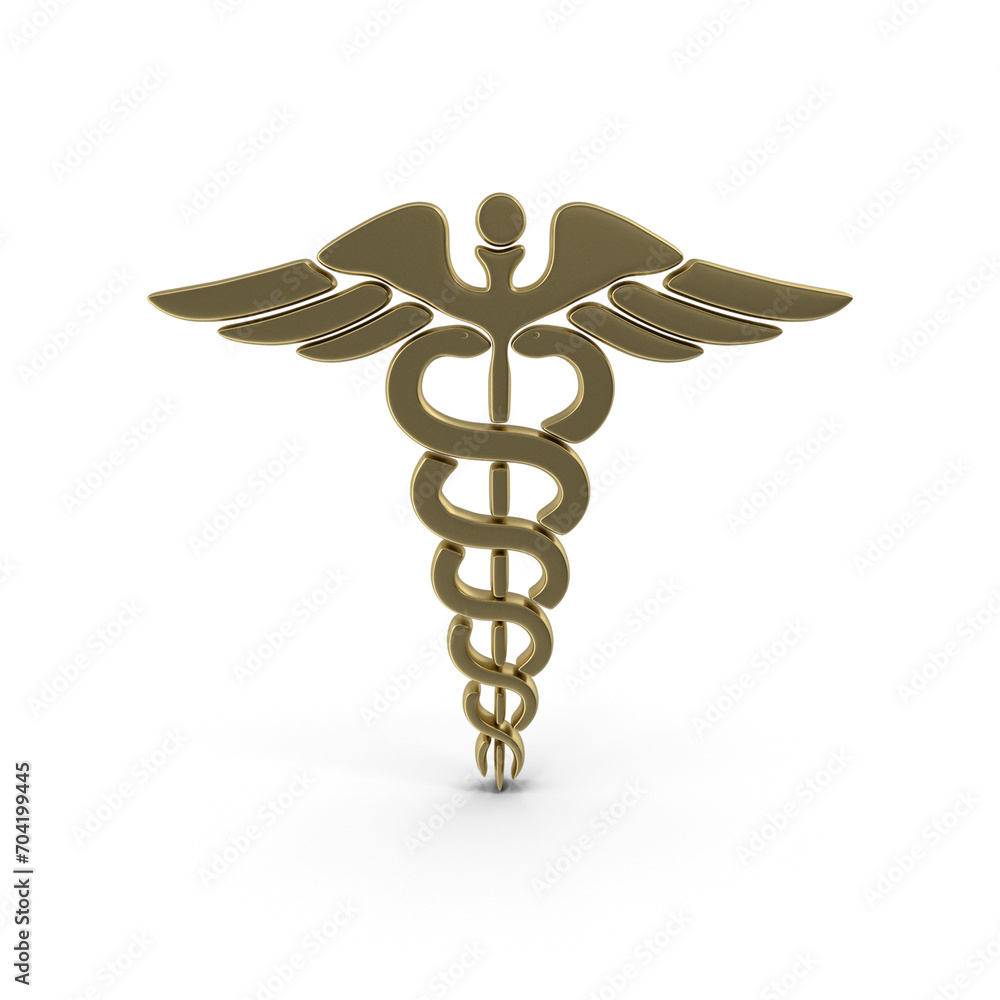 Realistic Caduceus Medical Symbol 3D Model - High-Resolution PNG for ...