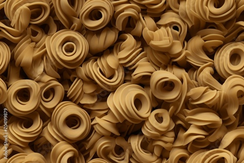 Close-up image of fusilli pasta