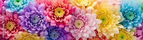 Colorful chrysanthemum flower macro shot. Chrysanthemum rainbow flower background.