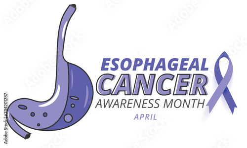Esophageal Cancer Awareness Month. background, banner, card, poster, template. Vector illustration.