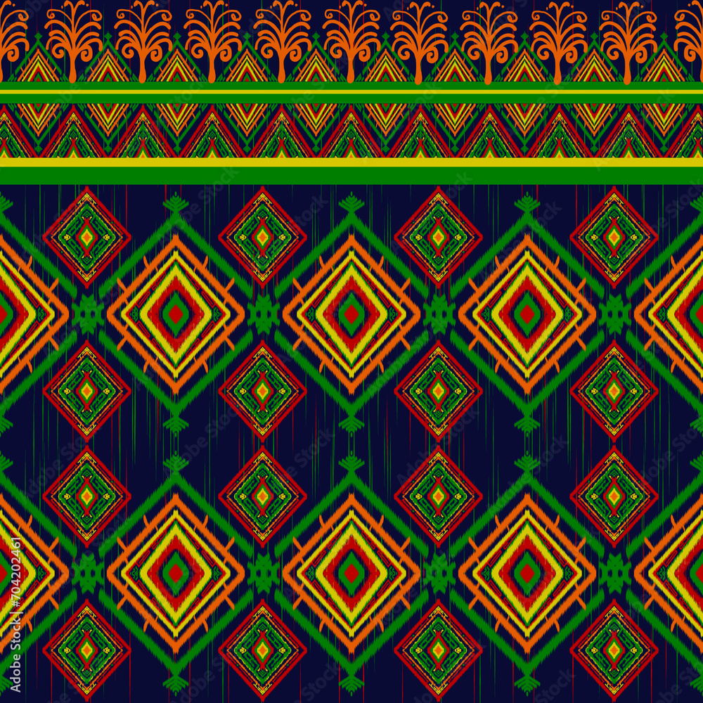 Ikat geometric ethnic oriental pattern traditional tribal Navajo.