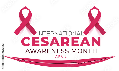 International Cesarean Awareness Month. background, banner, card, poster, template. Vector illustration.