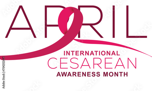 International Cesarean Awareness Month. background, banner, card, poster, template. Vector illustration.