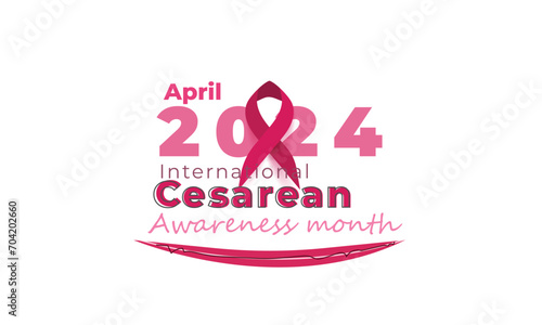 International Cesarean Awareness Month. background, banner, card, poster, template. Vector illustration.