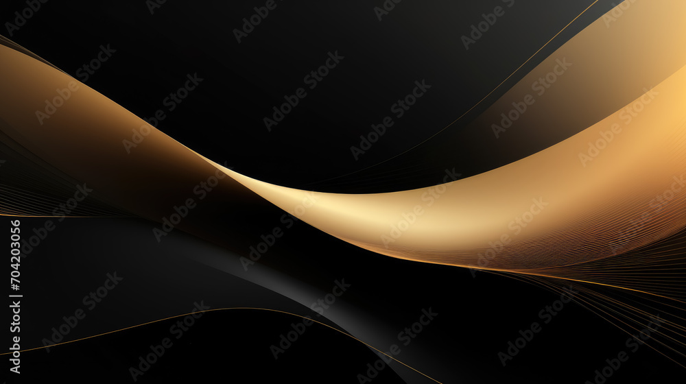 Fototapeta premium Golden and black abstract background