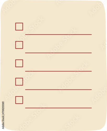 Checkbox Paper Note