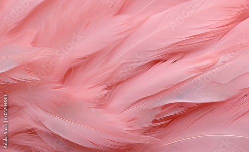 Close up of pink flamingo feathers