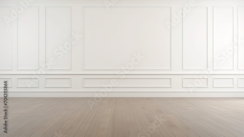 Classic White Wainscoting on Interior Wall