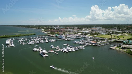 Downtown Fort pierce boat harbor on the Treasure Coast of Florida in St. Lucie County photo