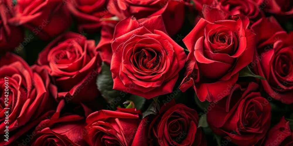 Bouquet of beautiful red roses as background, closeup view Bouquet of beautiful red roses as background, closeup view