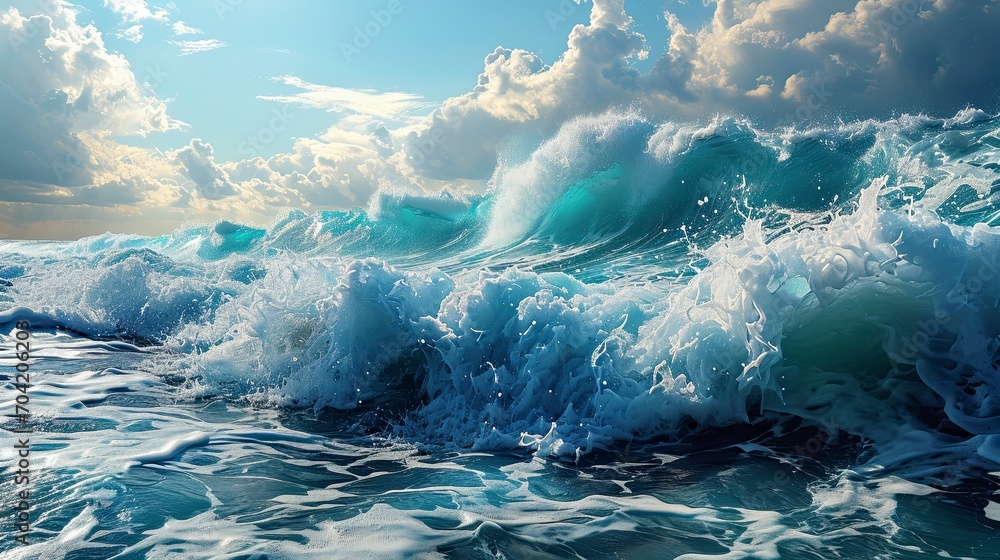 Blue River Ocean Wave Layer, Wallpaper Pictures, Background Hd