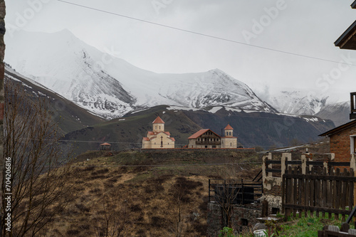 The Mountain along the way to Kazbergi. Beautiful view of the city of Mtskheta. Picture taken along the way -April 29, 2023