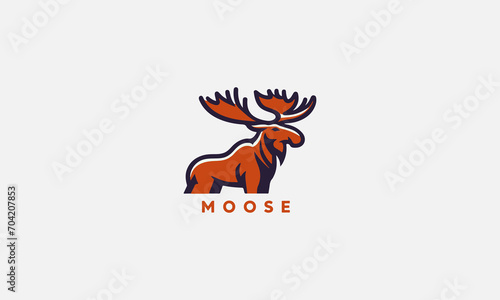 moose vector illustration logo design creative
