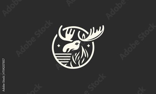 moose vector illustration logo design creative photo