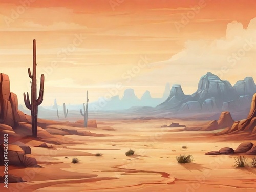 desert background, design for poster, banner, flyer. ai generative design. nature theme illustration