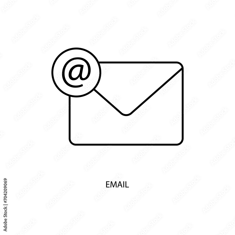 email concept line icon. Simple element illustration. email concept outline symbol design.