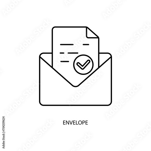 envelope concept line icon. Simple element illustration. envelope concept outline symbol design.