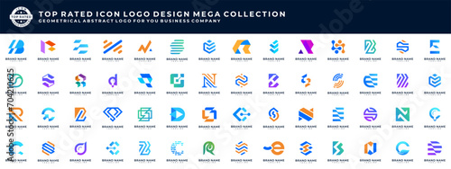 Business logo design mega collection. Abstract colorful icon logo design for your company photo