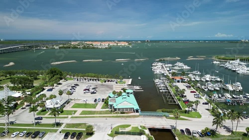 Downtown Fort Pierce park and boat launch on the Treasure Coast of Florida in St. Lucie County photo