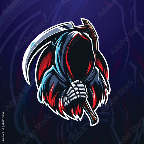 streamer gamer hooded mascot esport logo design