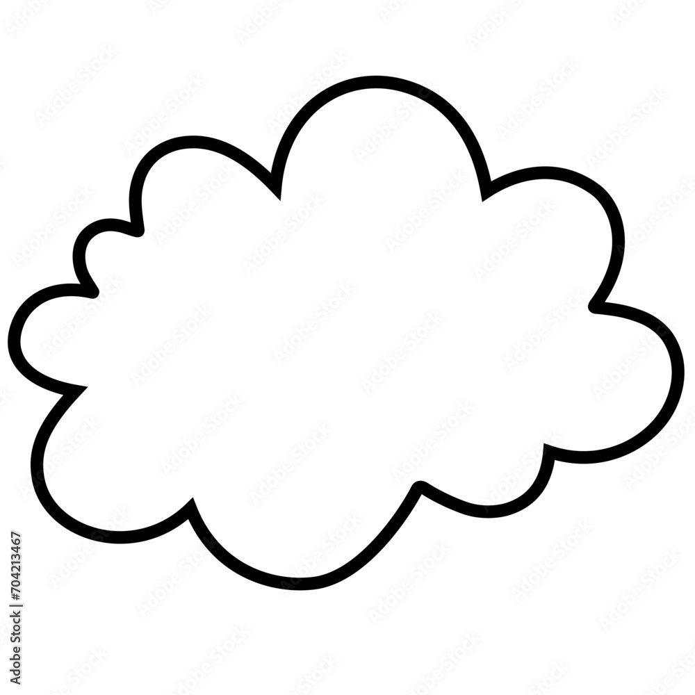 Cloud outline, cloud text box outline Cloud outline, cloud text box outline