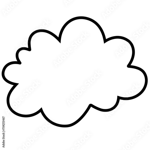 Cloud outline, cloud text box outline photo