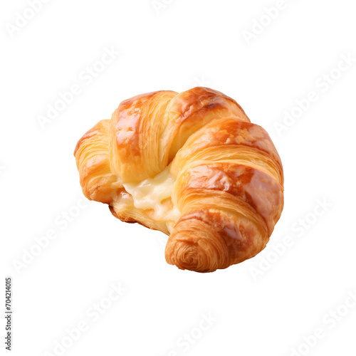 Croissant on png background.