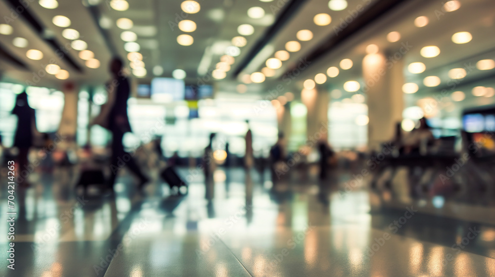 custom made wallpaper toronto digitalBlurry scene of an airport interior, background style.