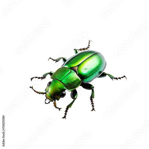 green bug isolated transparent background