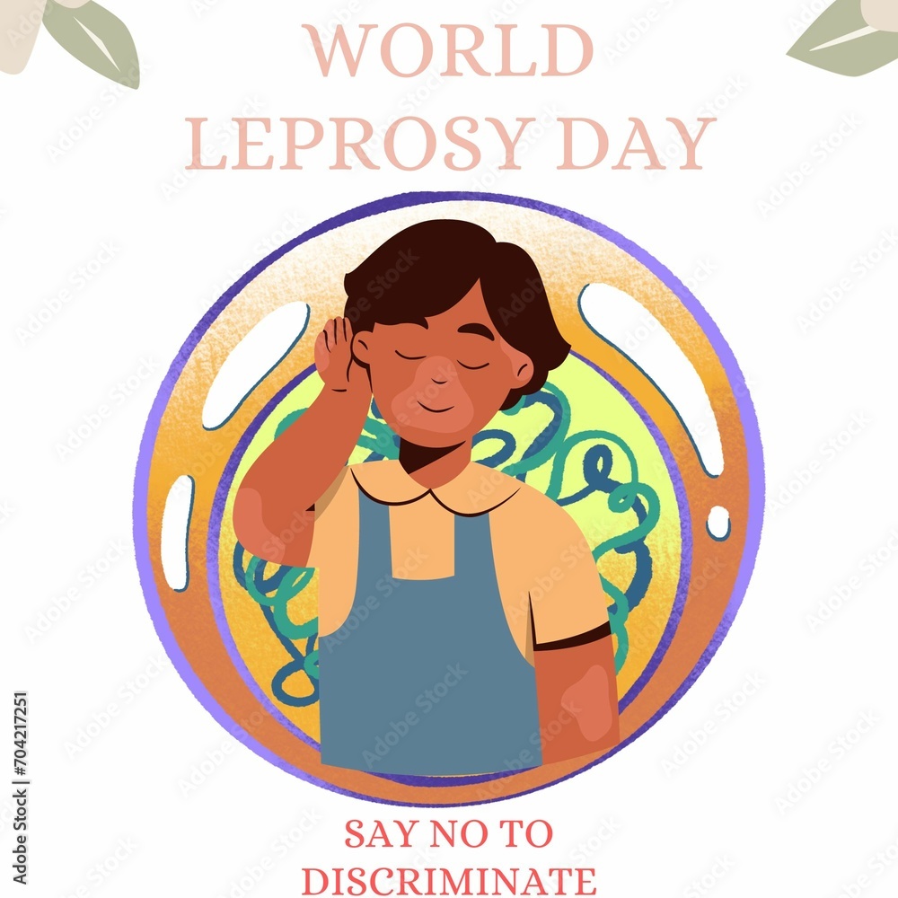 Illustration design of World Leprosy Day or logos for World Leprosy Fight Day.