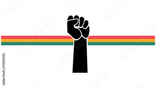 raised hand fist up black live matter,Vector African American History Designs set with text, map for poster, print, card, banner, background. black history month vector 