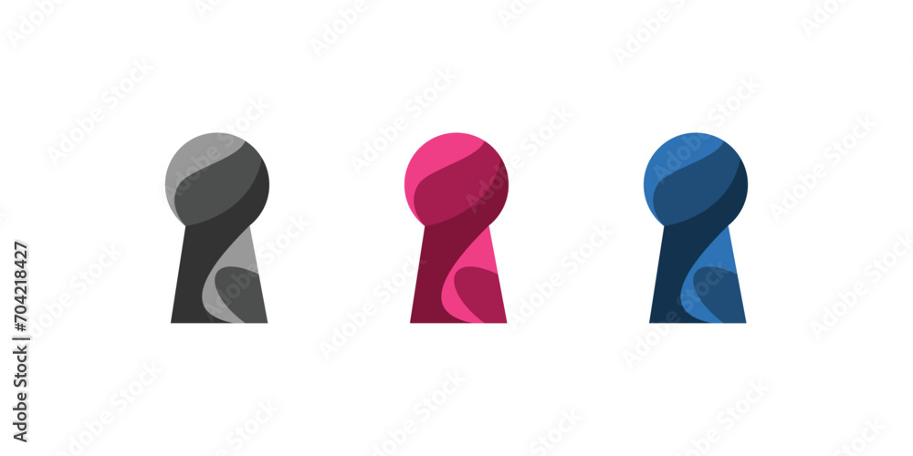 The Key logo design is unique and colorful The Key logo design is unique and colorful